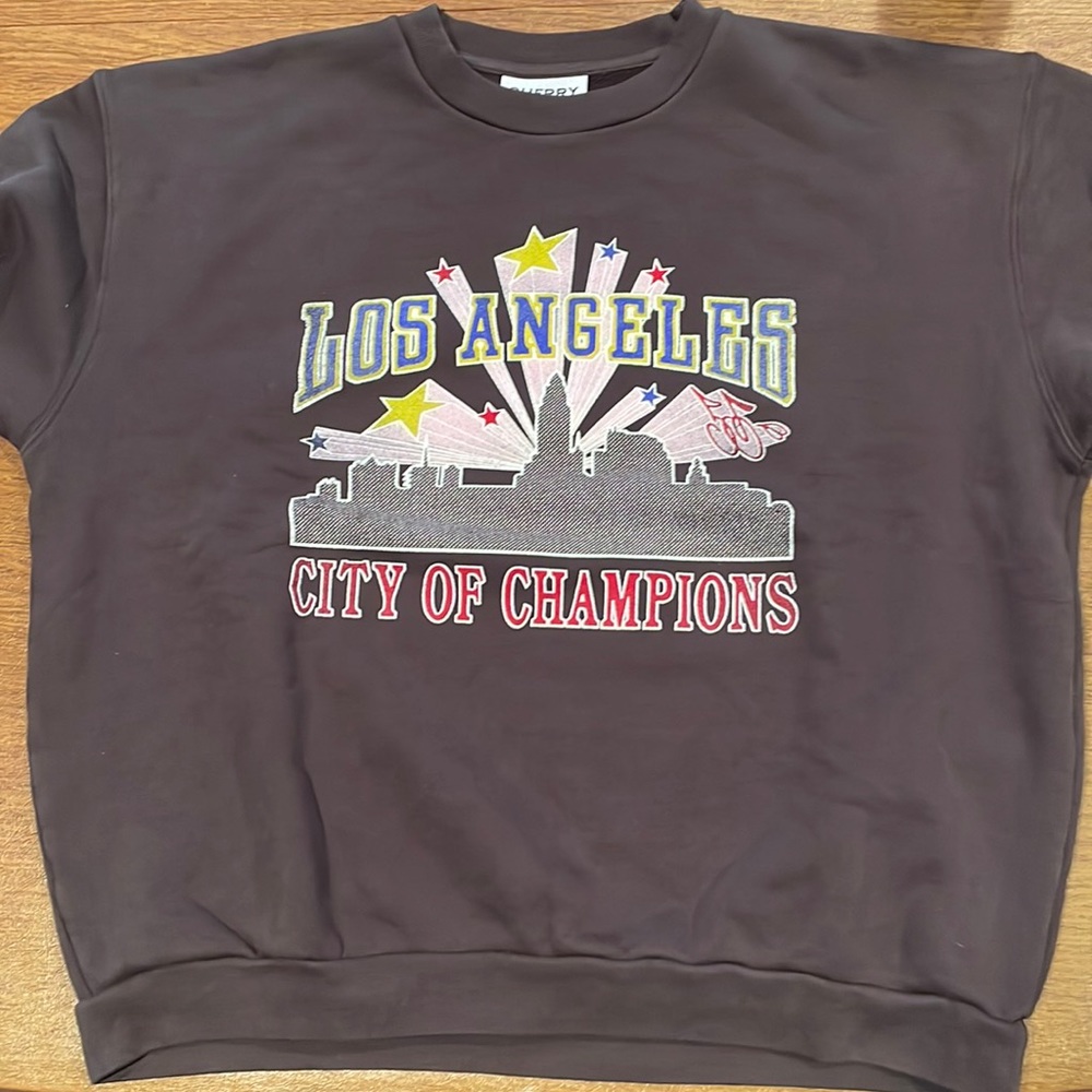 Cherry LA City of Champions Crewneck Lava Black Size Large